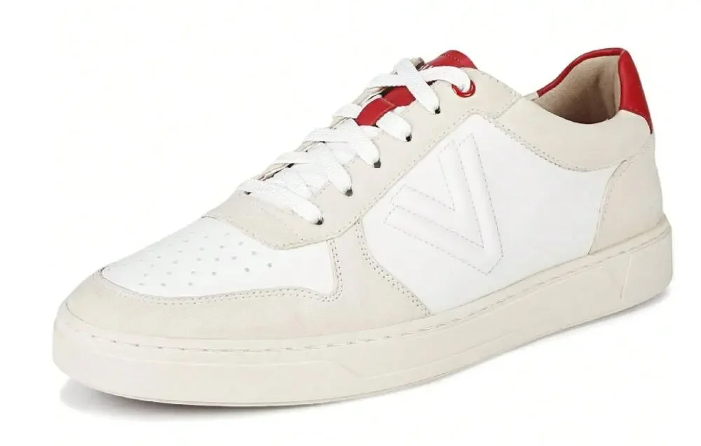 Vionic Womens Kimmie Court Sneakers US 12 M White Red Leather NWOB